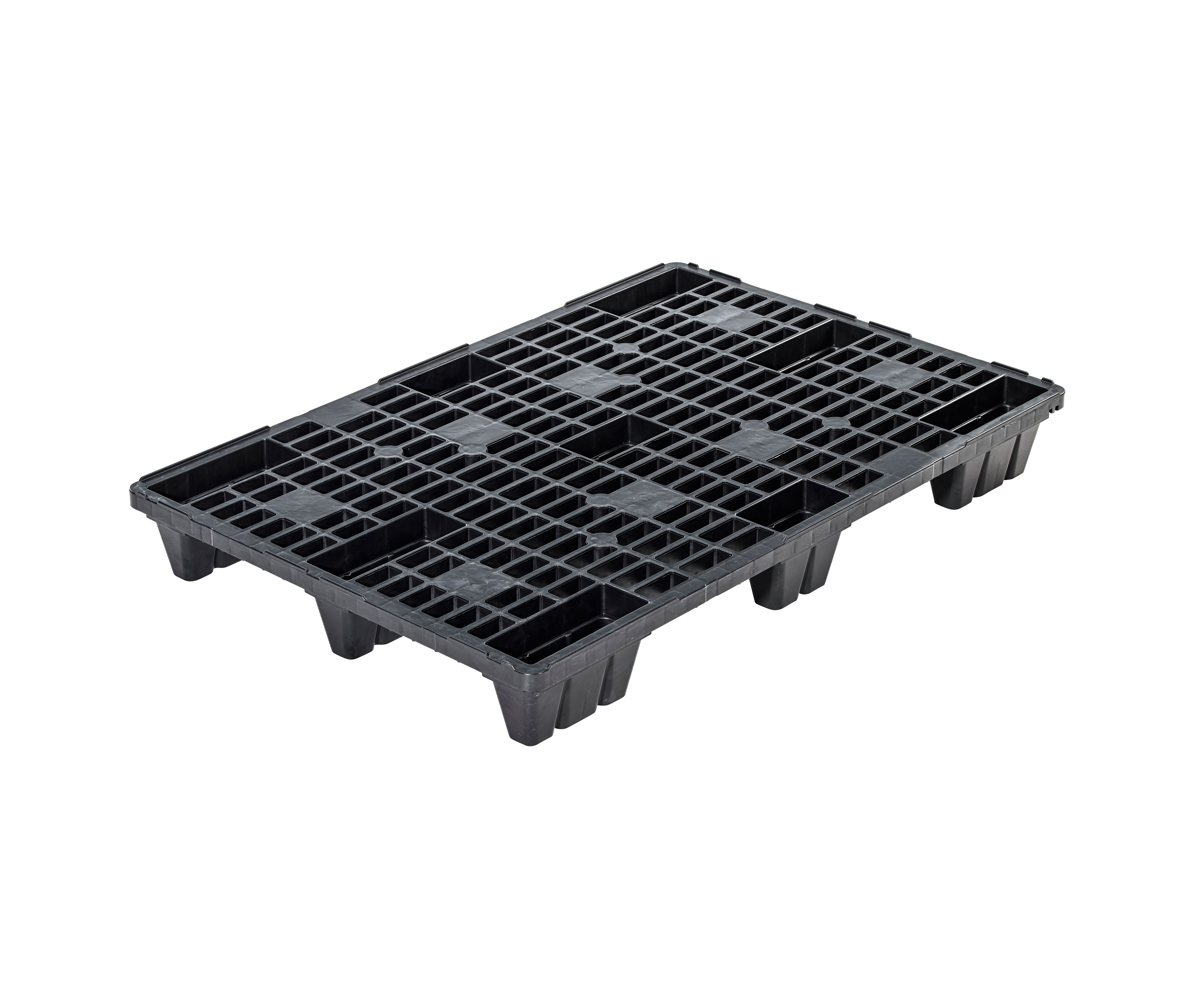 Plastic Pallet with edge and 9 feet (nestable) Plastic Pallet with edge and 9 feet (nestable)