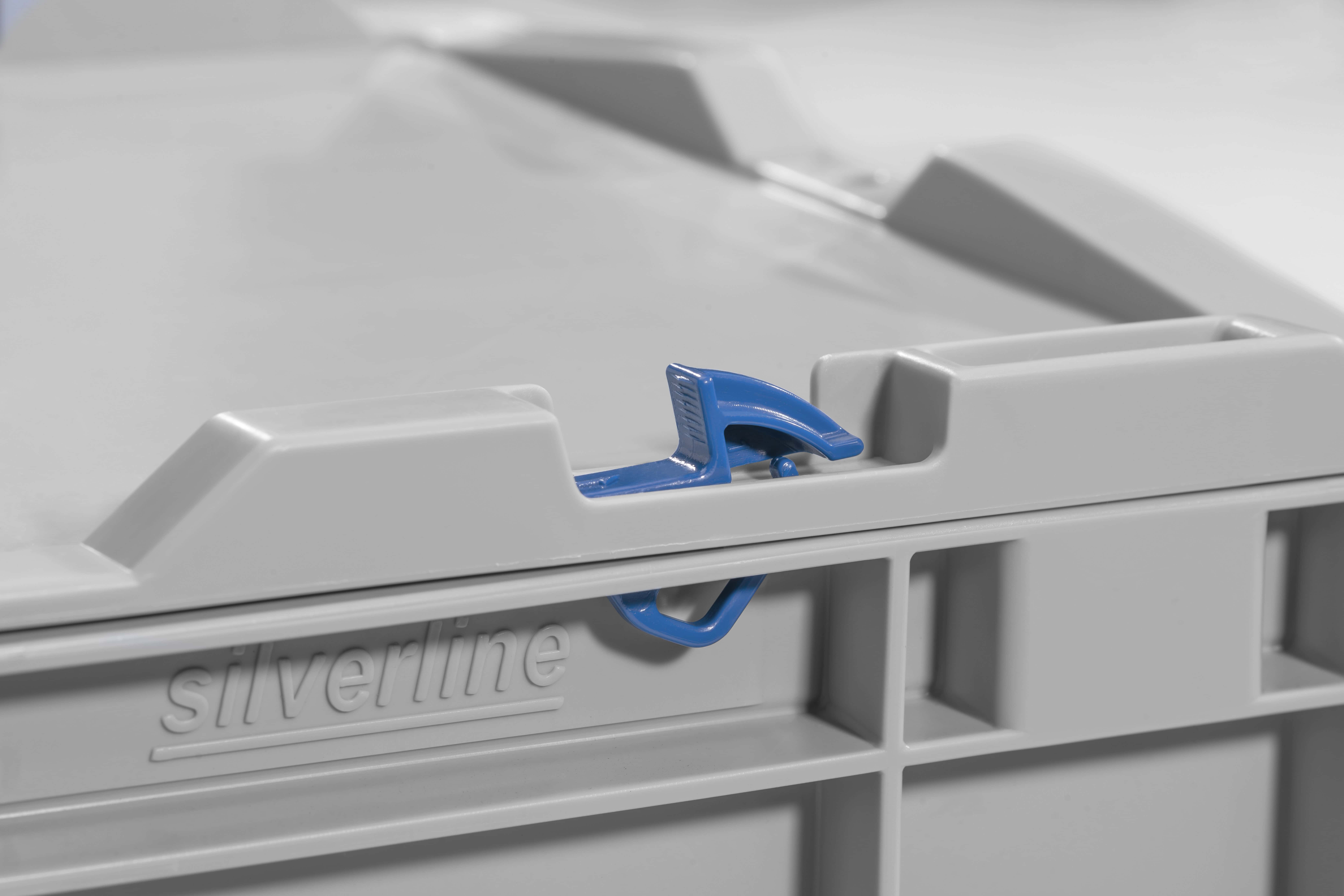 Spring Lock for Hinged Lid silverline